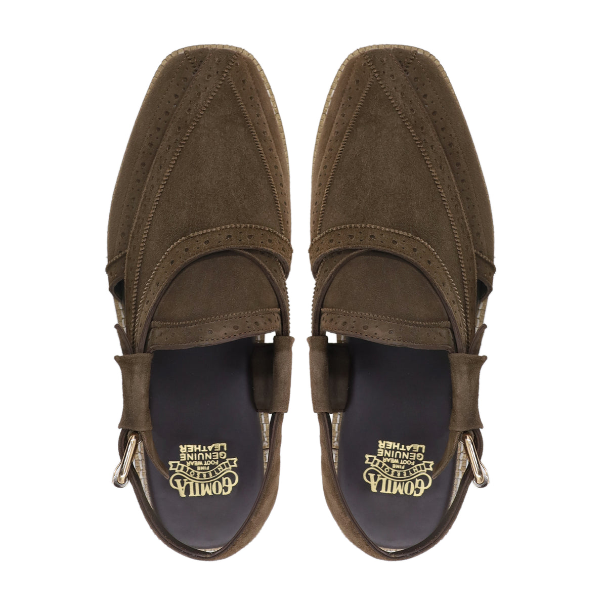 Kane - Men's Dark Brown Kid Suede Sandal