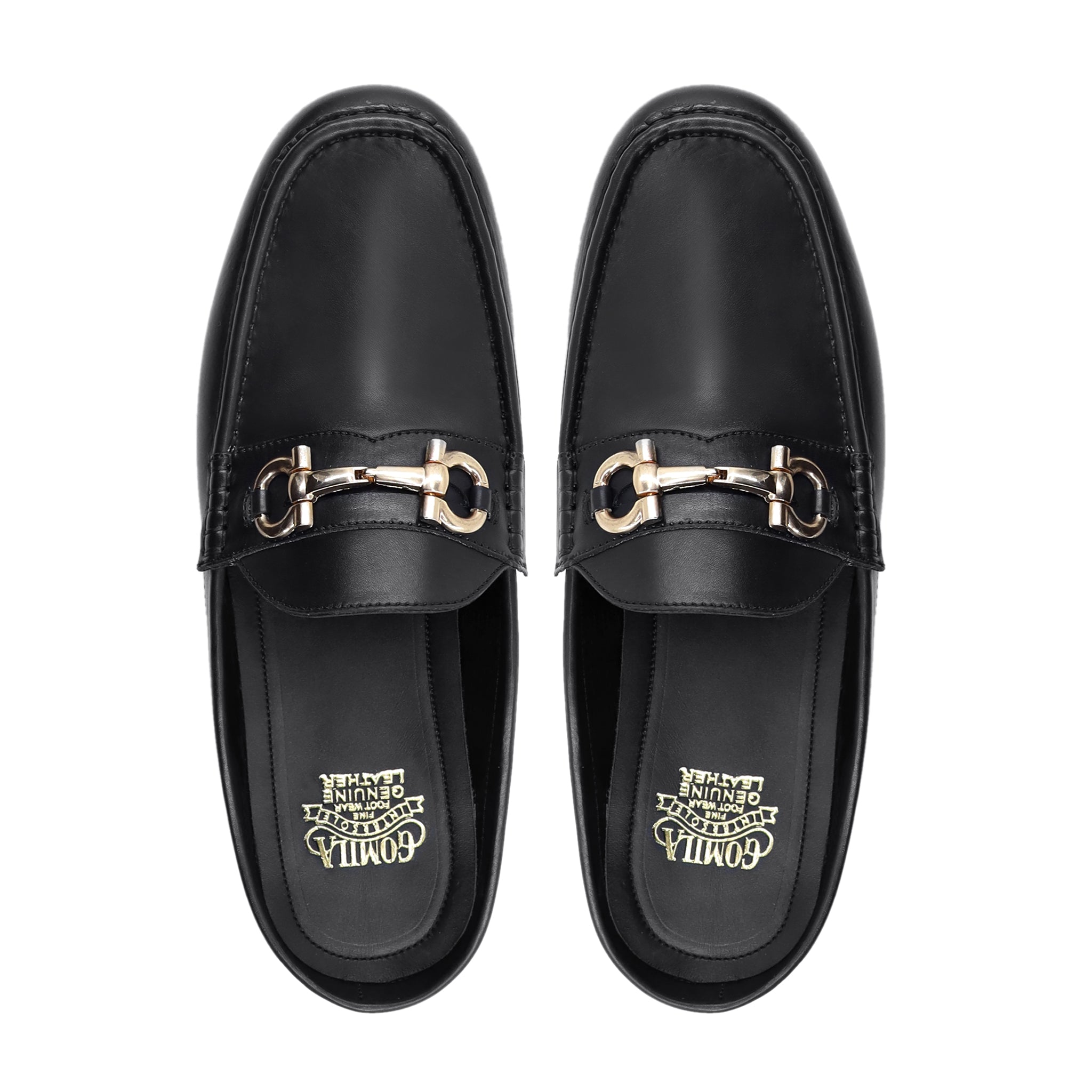 Jane - Men's Black Calf Leather Slipper