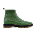 Boaz - Men's Green Hand Woven Calf Leather Chelsea Boot