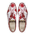 Aruku - Men's Red White Embroidered Wholecut Shoe - Goodyear Welted