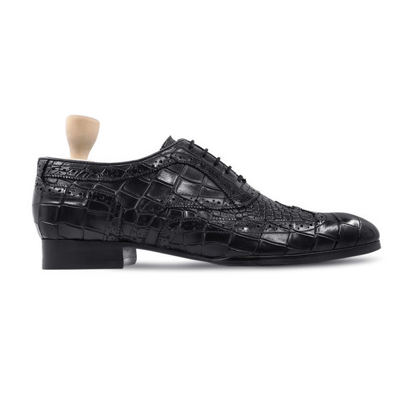 Tula - Men's Black Calf Leather Oxford Shoe