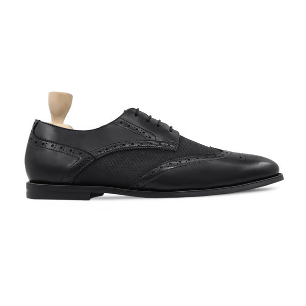 Authur - Men's Black Calf Leather Derby Shoe