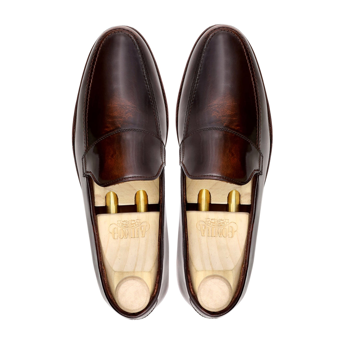 Matteo - Men's Burnish Brown Box Leather High Shine Loafer