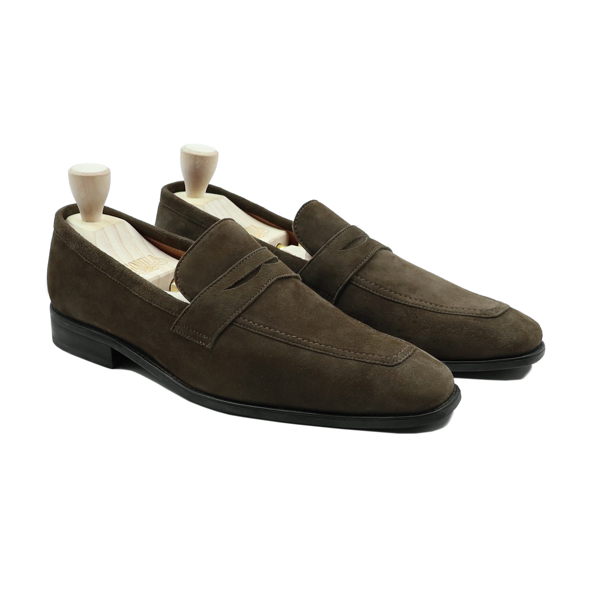 Pique - Men's Dark Brown Kid Suede Loafer