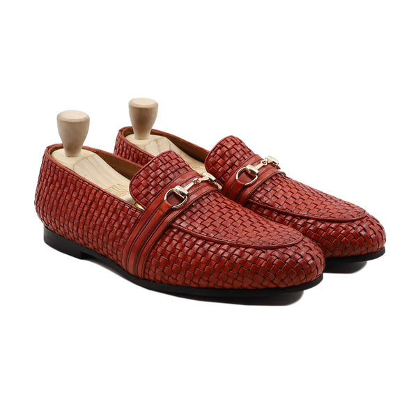 Predator - Men's Red Hand Woven Calf Leather Loafer