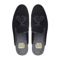 Nagsos - Men's Black Kid Suede Slipper