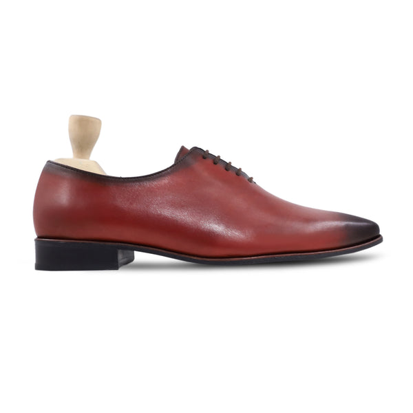 Ason - Men's Burnished Oxblood Calf Leather Wholecut Shoe