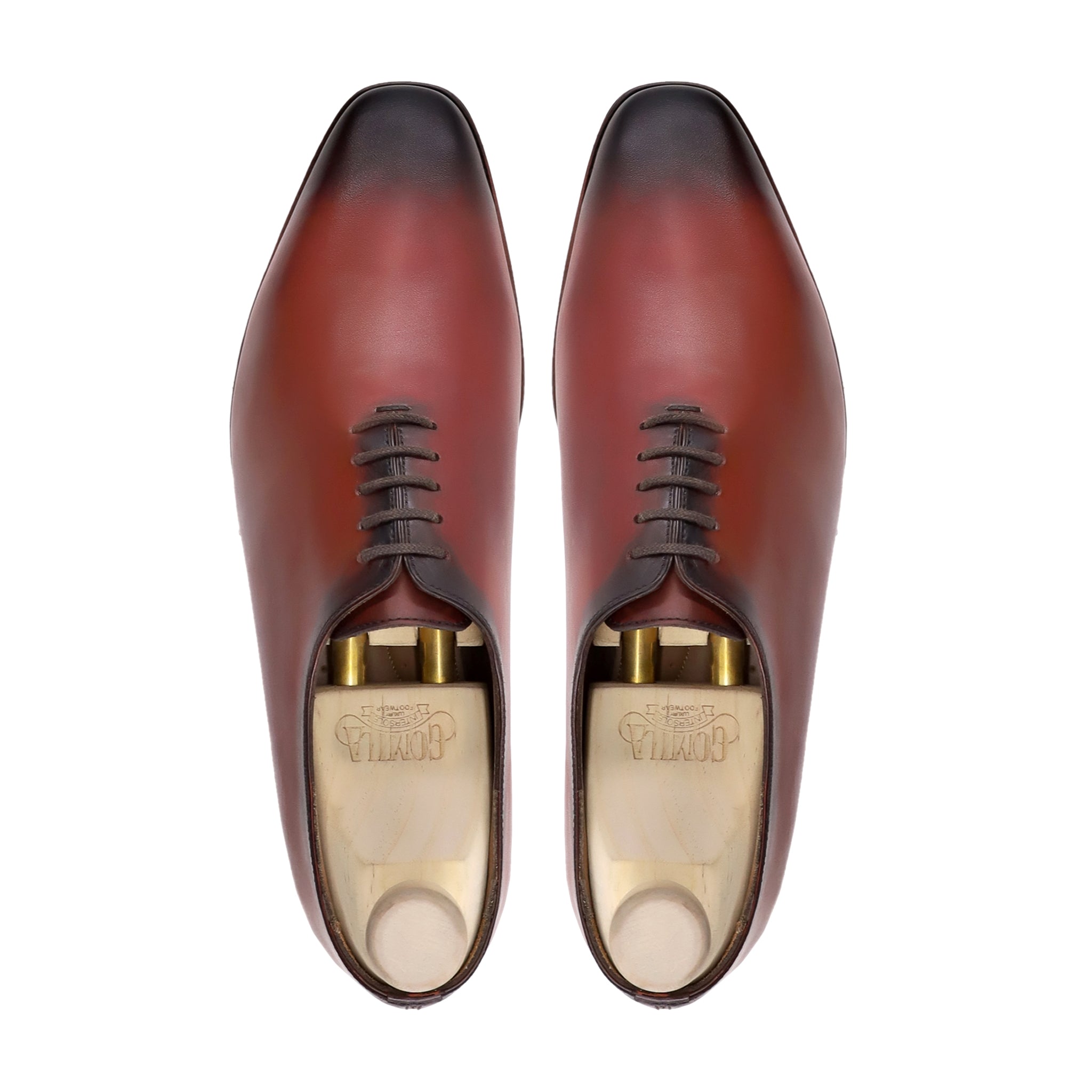 Ason - Men's Burnished Oxblood Calf Leather Wholecut Shoe