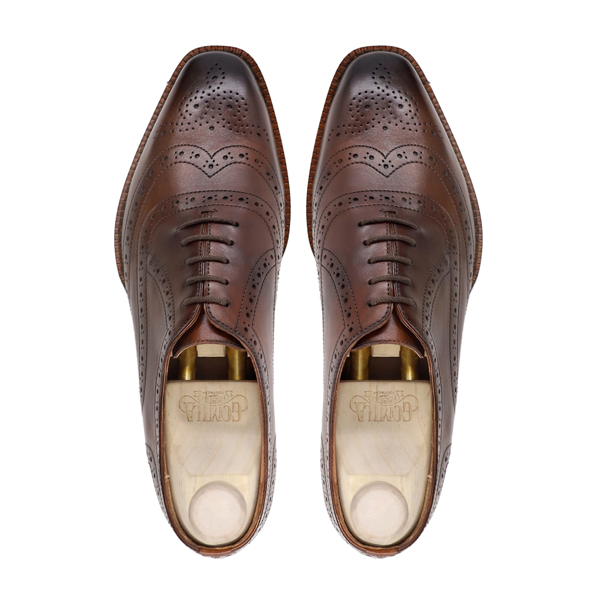 Attilio - Men's Burnished Brown Patina Calf Leather Oxford Shoe