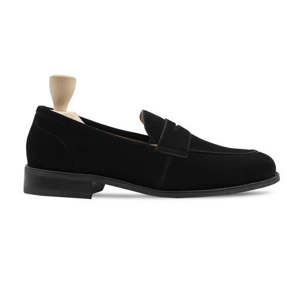 Orinda - Men's Black Kid Suede Loafer