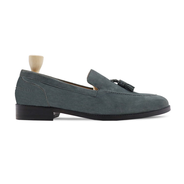 Norfolk - Men's Charcoal Grey Kid Suede Loafer