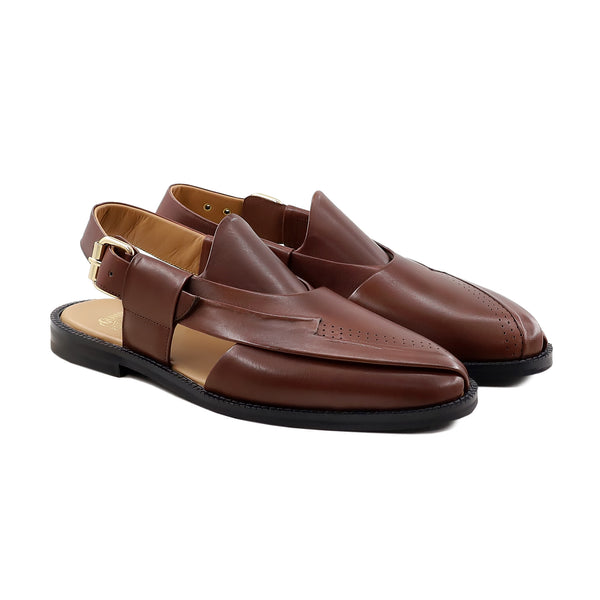 Hinzi - Men's Brown Calf Leather Sandal