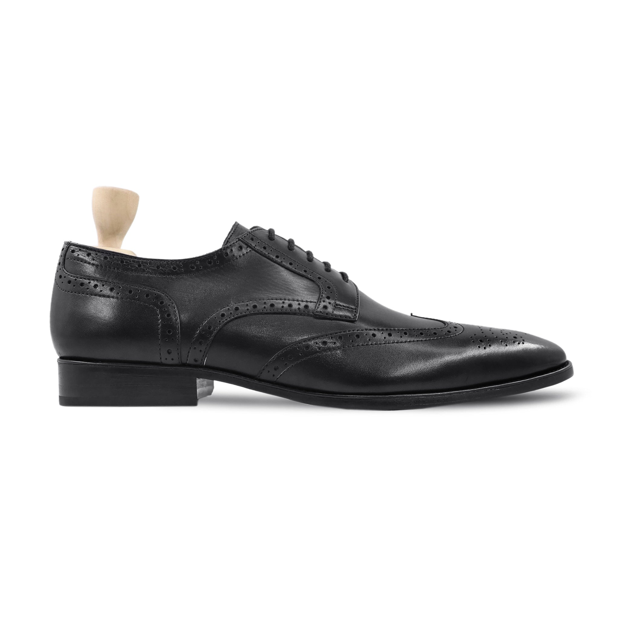 Durham - Men's Black Calf Leather Derby Shoe