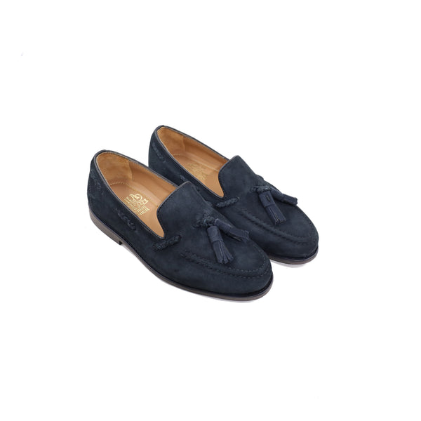 Armond - Kid's Navy Blue Kid Suede Loafer (5-12 Year's Old)