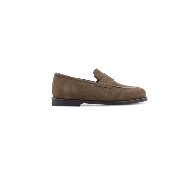 Arlis - Kid's Brown Kid Suede Loafer (5-12 Year's Old)