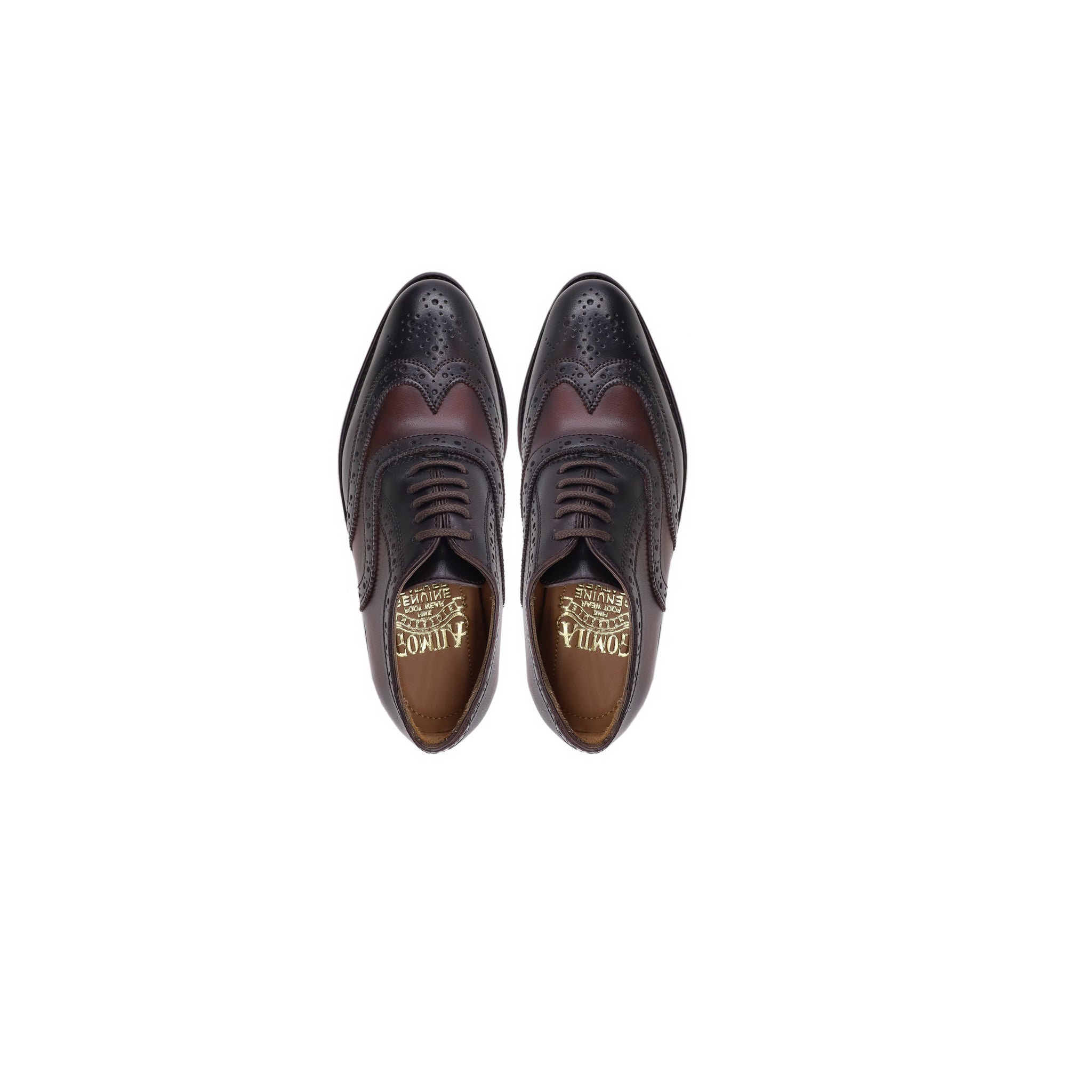 Armida - Kid's Dark Brown and Oxblood Calf Leather Oxford Shoe (5-12 Year's Old)