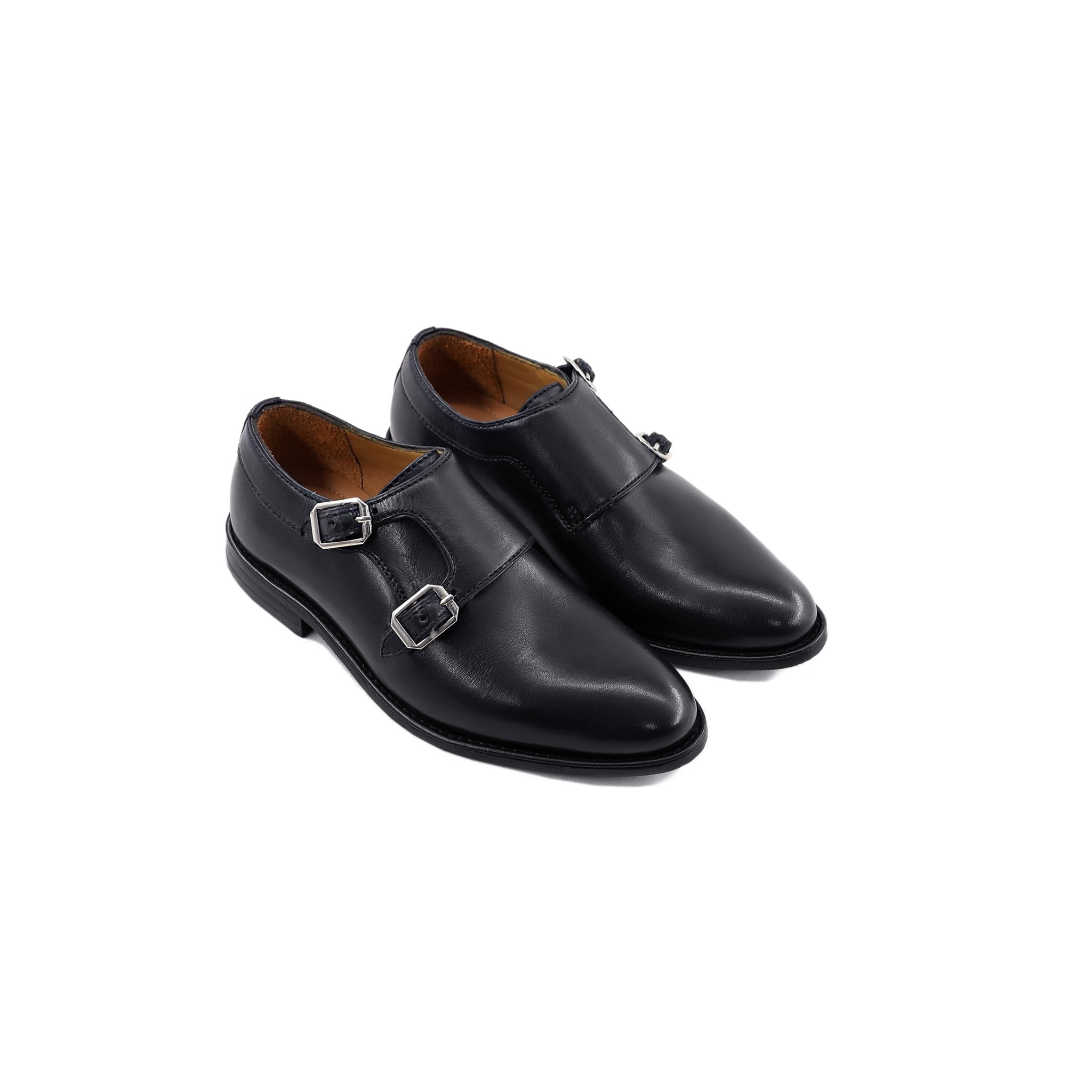 Argie - Kid's Black Calf Leather Double Monkstrap (5-12 Year's Old)