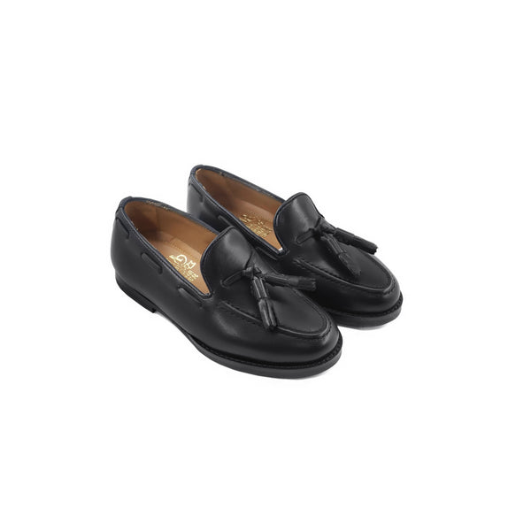 Arden - Kid's Black Calf Leather Loafer (5-12 Year's Old)