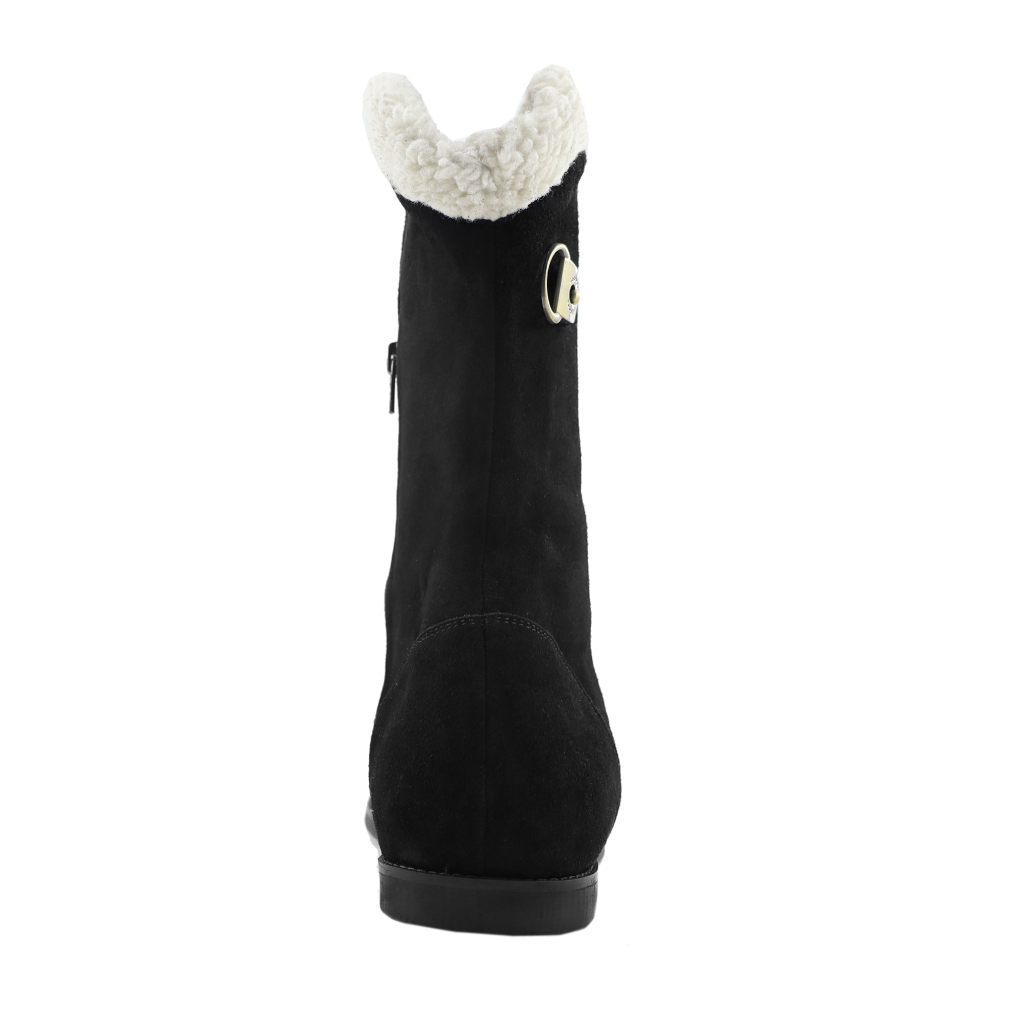 Aretha - Ladies Black Calf Leather Ankle Boot