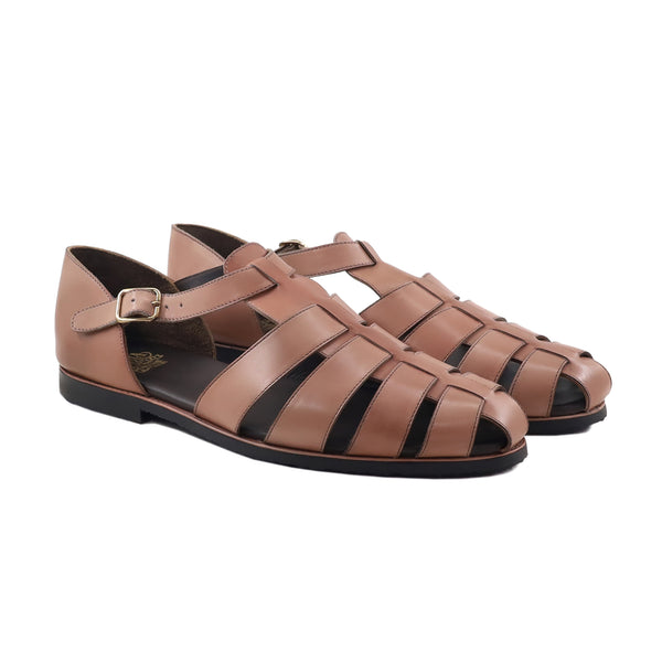 Hakoda - Men's Beige Calf Leather Sandal