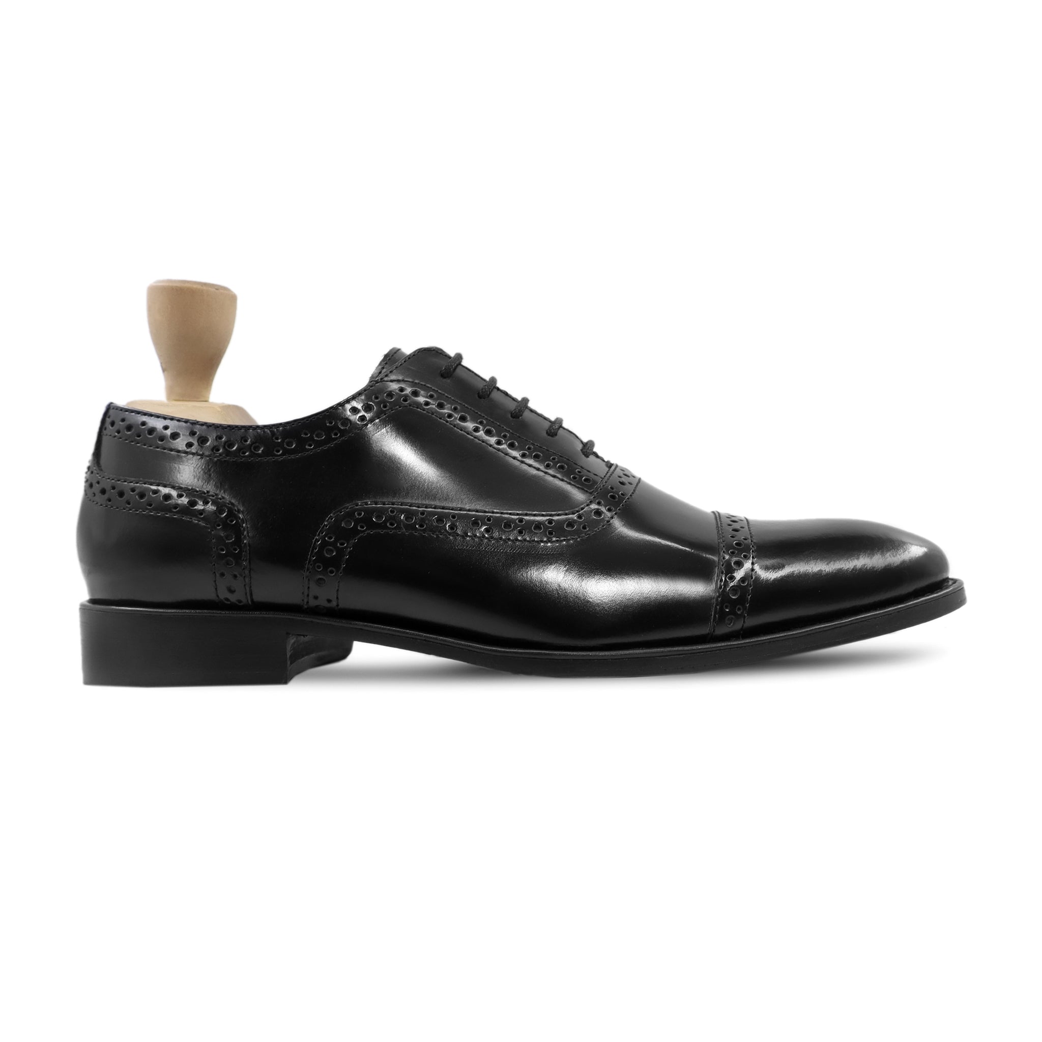 Katsu - Men's Black Box Leather High Shine Oxford Shoe