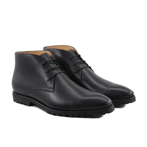 Tyson - Men's Black Calf Leather Chukka Boot