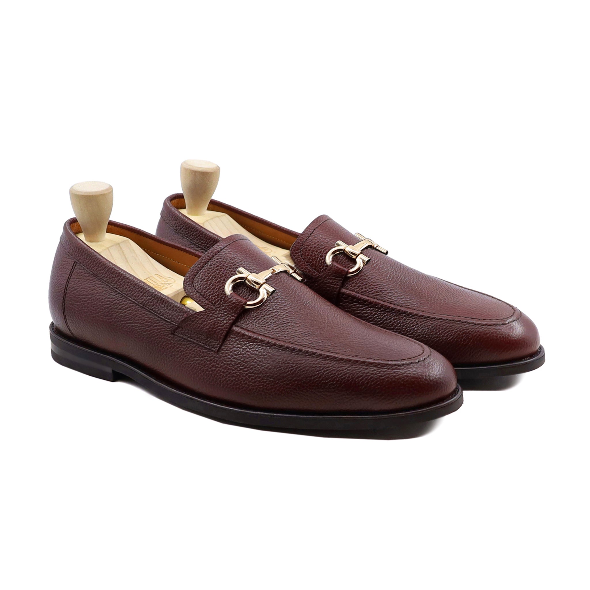 Bucharest - Men's Oxblood Pebble Grain Leather Loafer