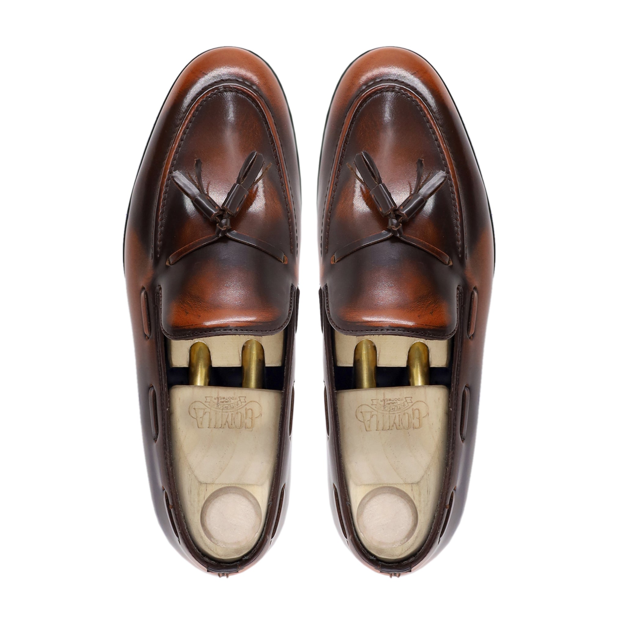 Kawena - Burnished Tan Box Leather High Shine Loafer