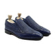 Denton - Men's Blue Hand Woven Calf Leather Loafer