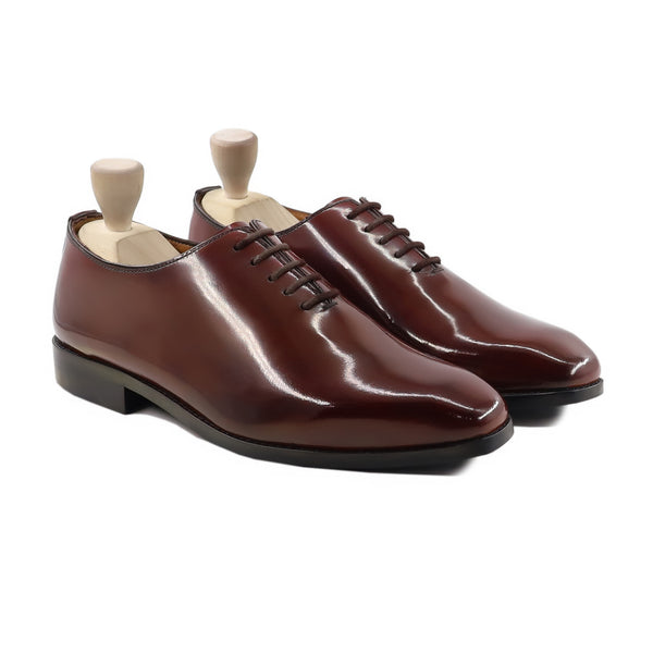 Angus - Men's Oxblood Box Leather High Shine Wholecut Shoe