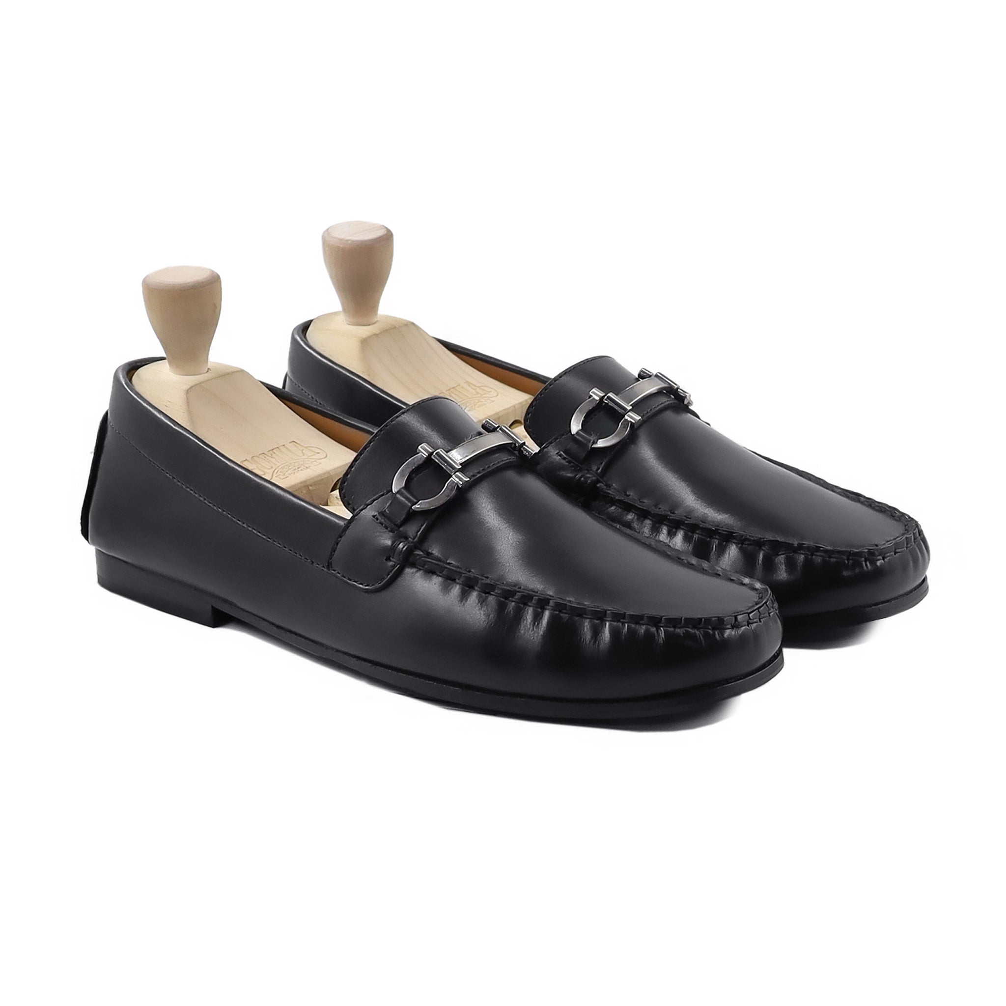 Grover - Men's Black Calf Leather Loafer