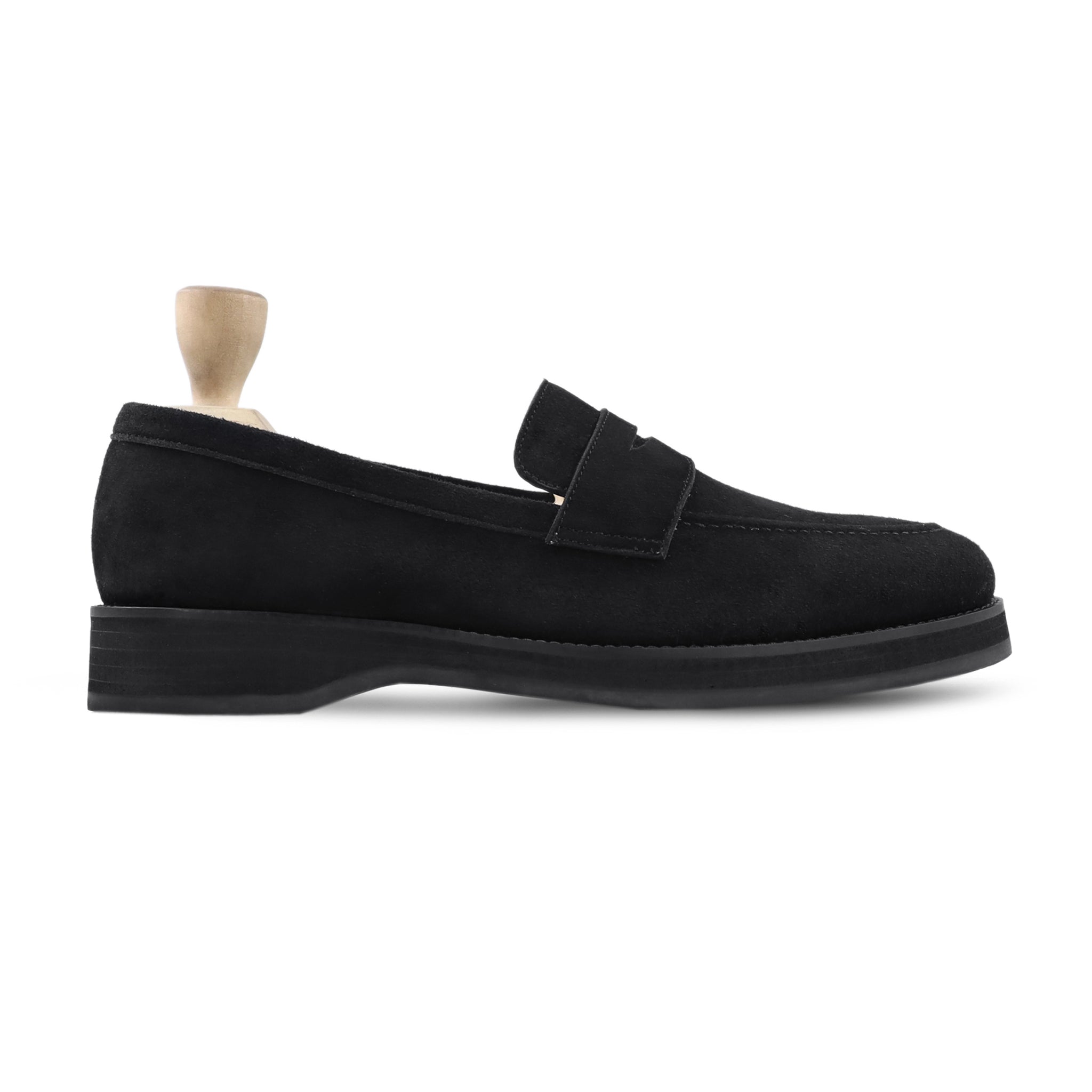 Teresa - Men's Black Kid Suede Loafer