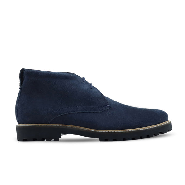 Kadmo - Men's Navy Blue Kid Suede Chukka Boot