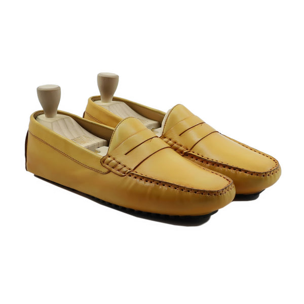 Rhine - Men's Yellow Calf Leather Driver Shoe