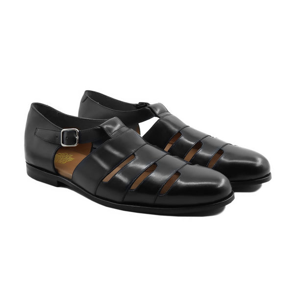 Palladis - Men's Black Calf Leather Sandal