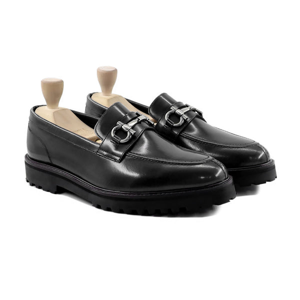 Jesse - Men's Black Box Leather High Shine Loafer