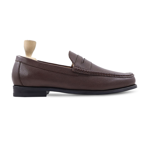 Kaprice - Men's Dark Brown Pebble Grain Leather Loafer