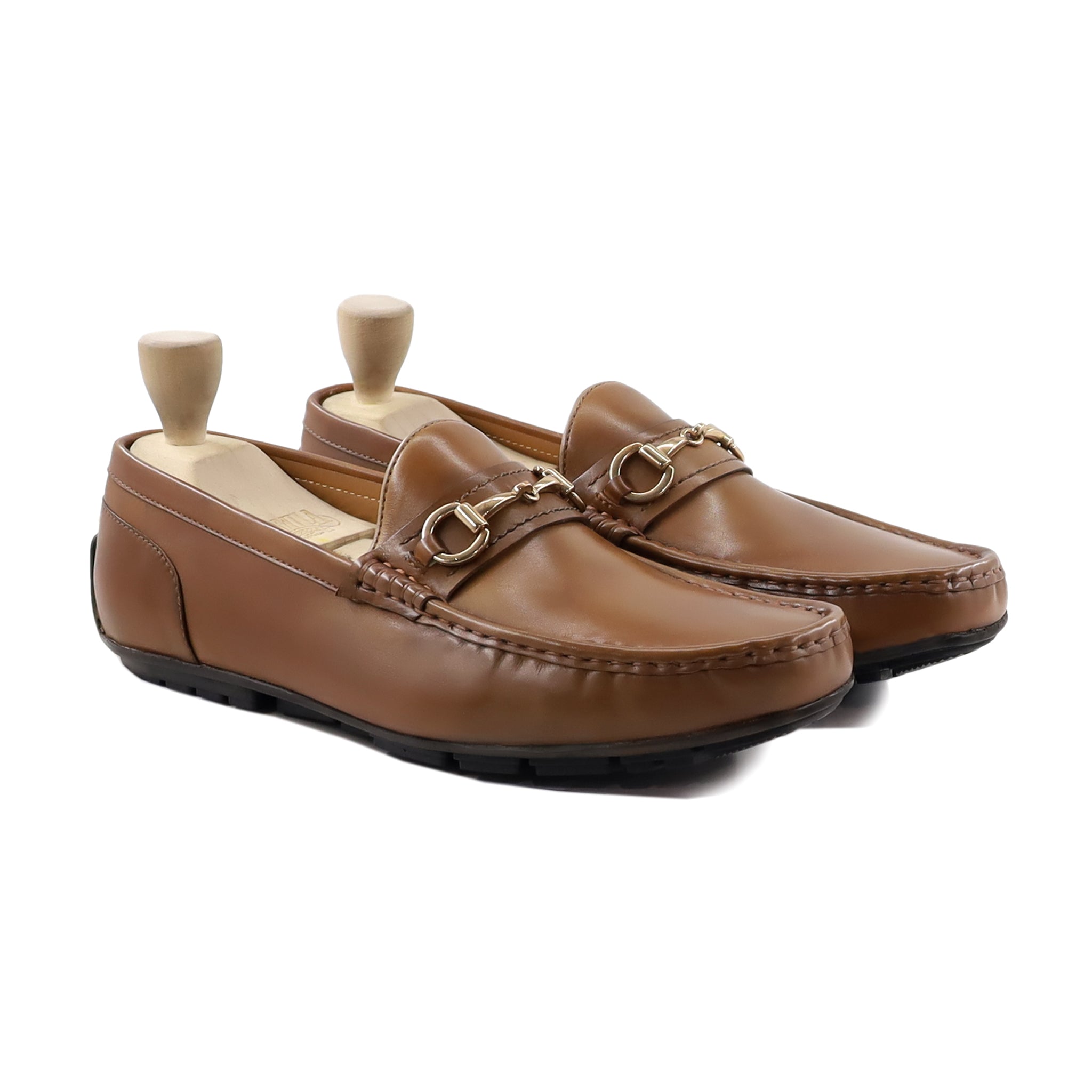 Stella - Men's Brown Calf Leather Driver Shoe