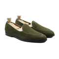 Citrine - Men's Olive Green Kid Suede Loafer
