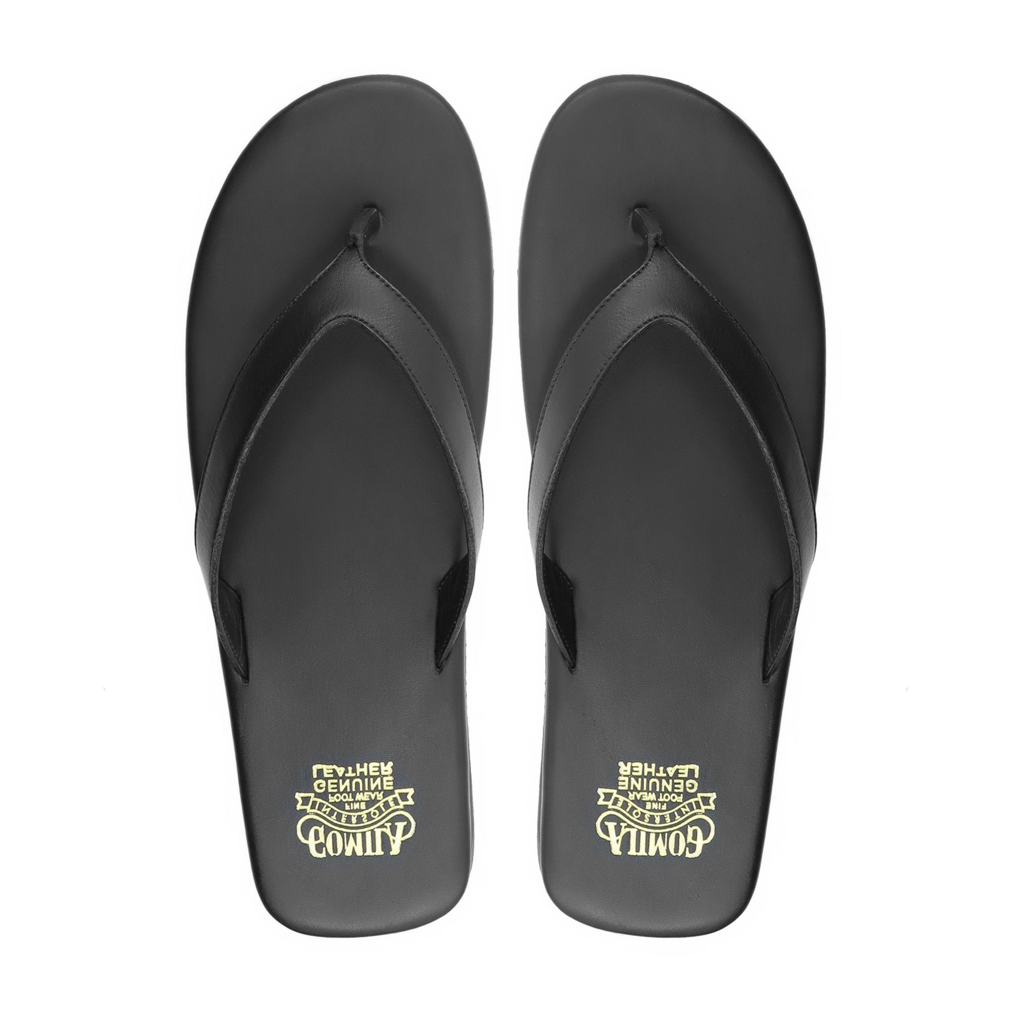 Kakisa - Men's Black Calf Leather Slipper