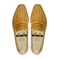 Coral - Men's Yellow Hand Woven Calf Leather Loafer
