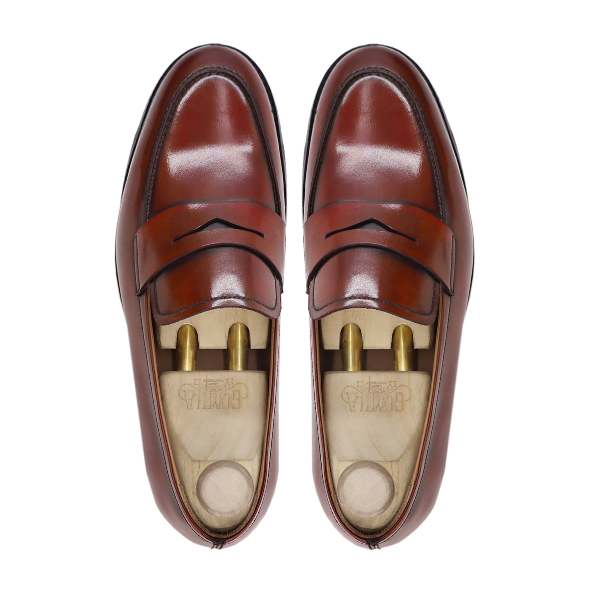 Moriah - Men's Oxblood Box Leather High Shine Loafer