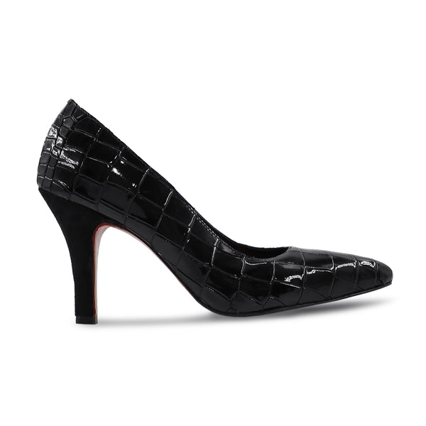 Yuridia - Men's Black Patent Leather Heel