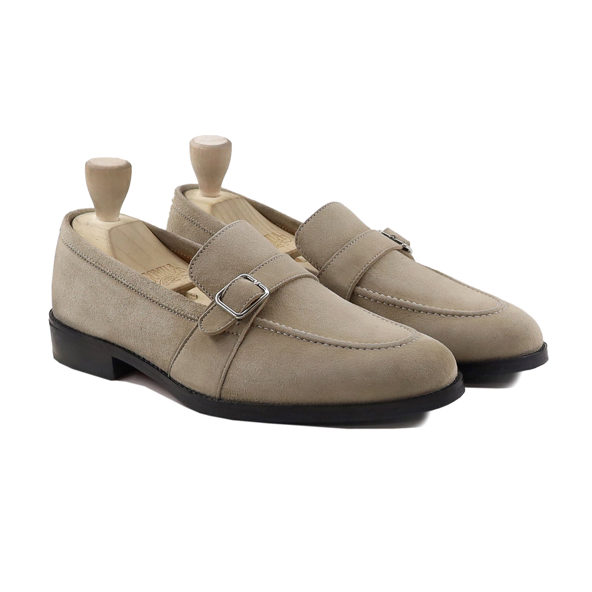 Mylie - Men's Beige Kid Suede Loafer