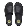 Lesley - Men's Black Calf Leather Slipper