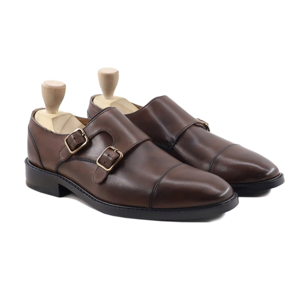 Kinsey - Men's Dark Brown Calf Leather Double Monkstrap