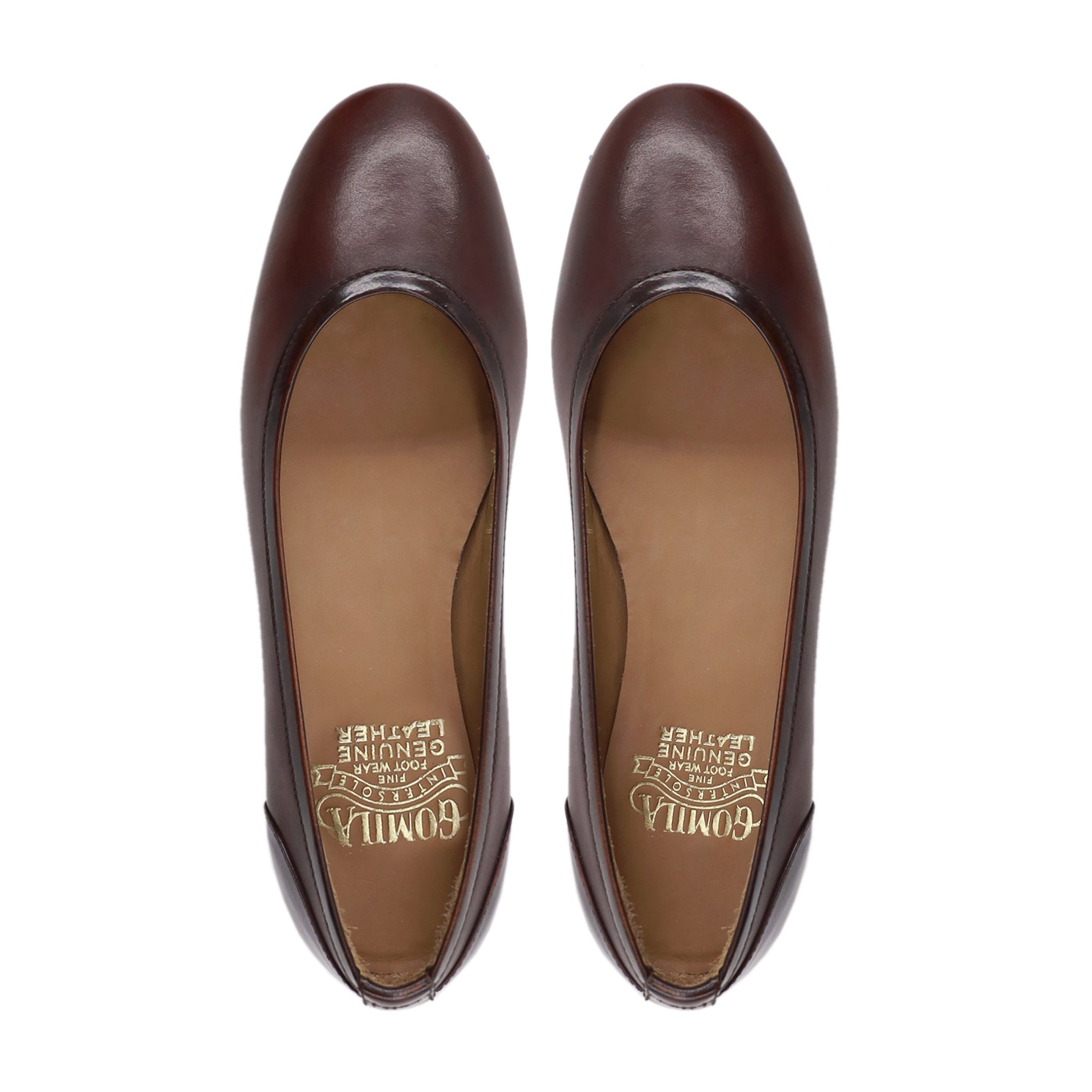 Cherish - Ladies Dark Brown Calf and Patent Leather Heel