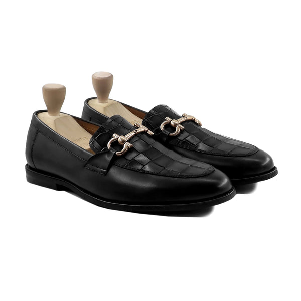 Scott - Men's Black Calf Leather Loafer