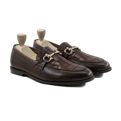 Scott - Men's Dark Brown Patina Calf Leather Loafer