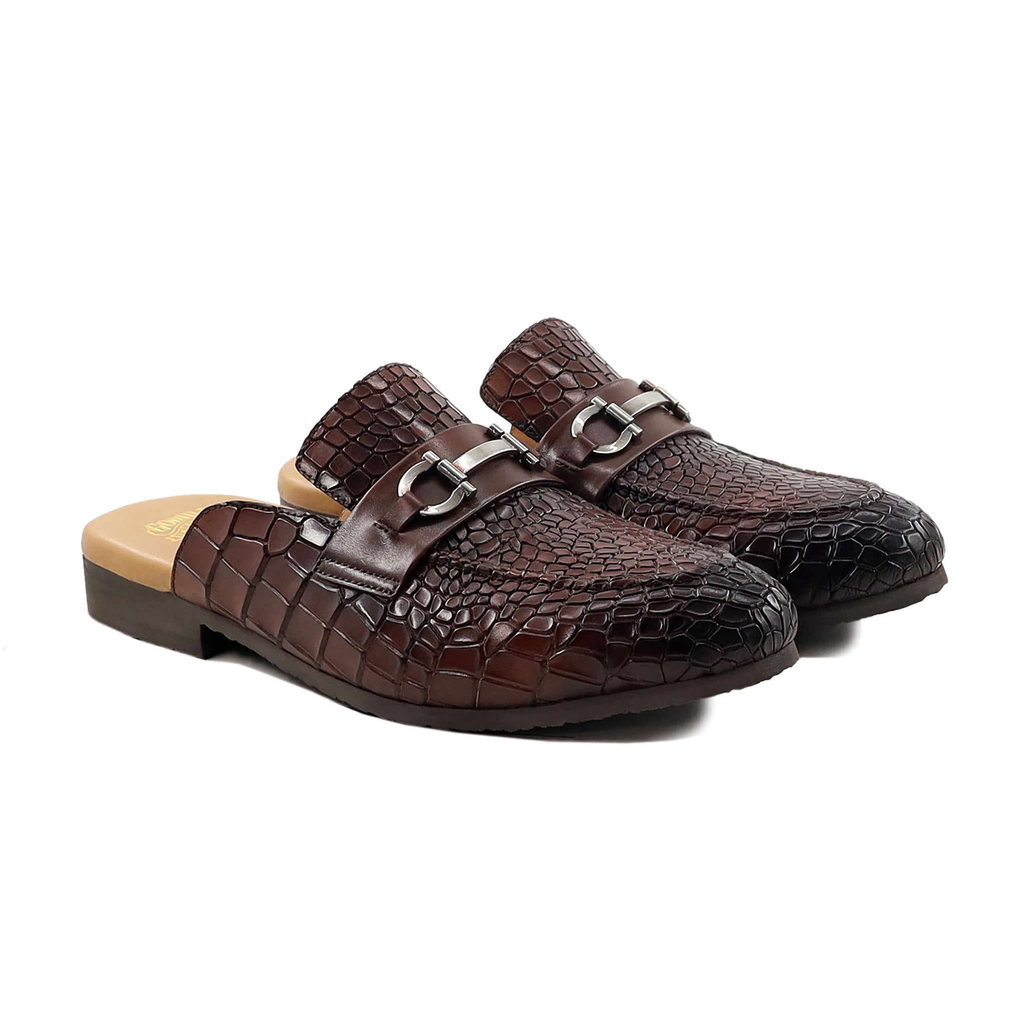 Seward - Men's Burnished Dark Brown Calf Leather Slipper